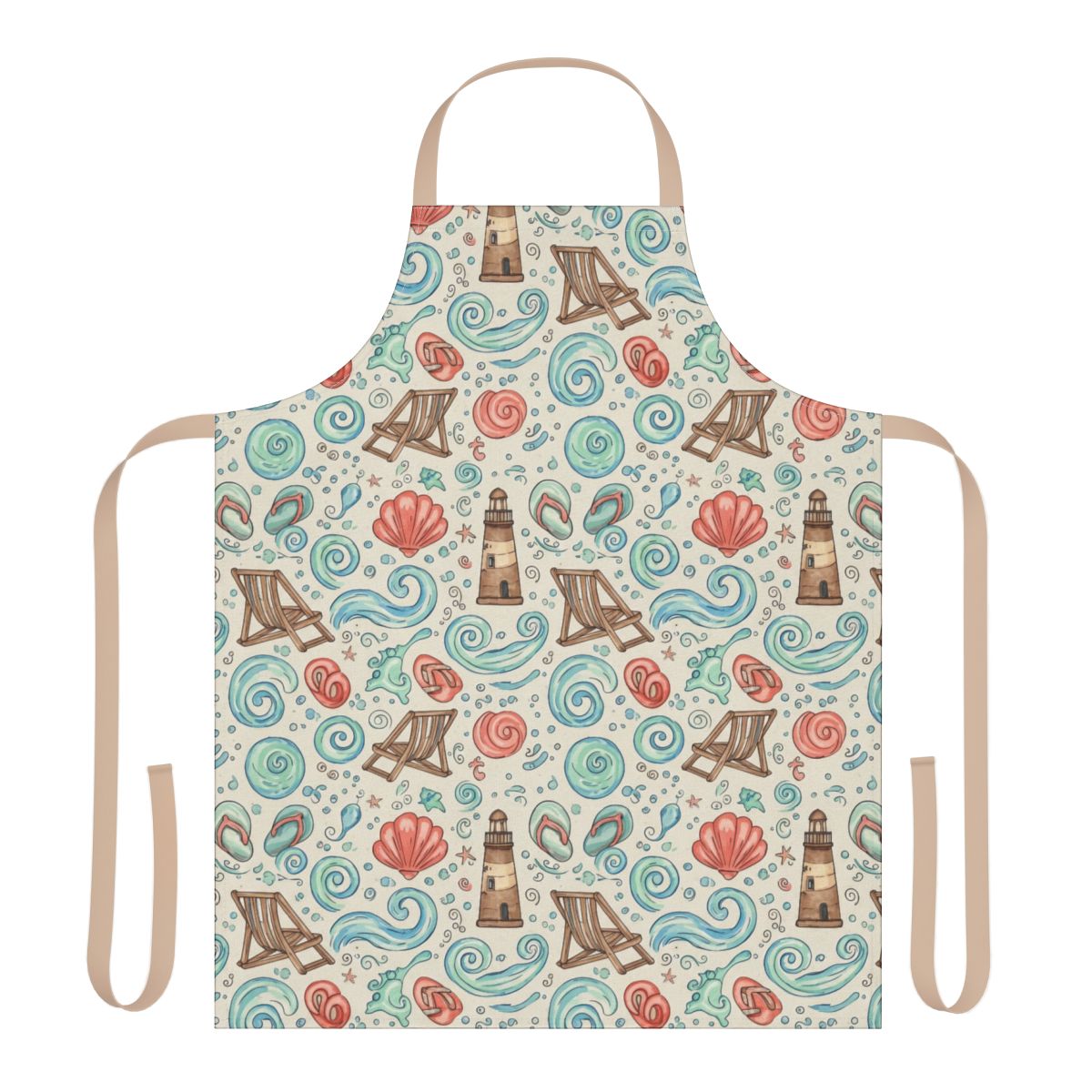 Stylish Beach Theme Apron for a Fun and Bright Kitchen