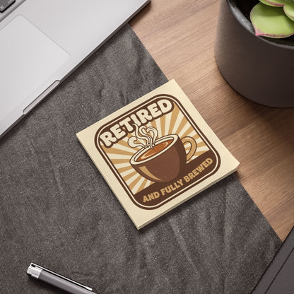 Retired And Fully Brewed Coffee Design Sticker