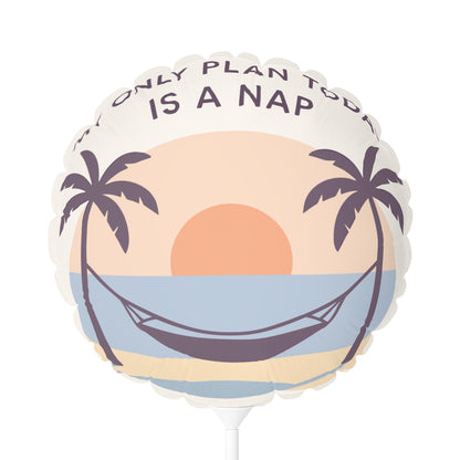 My Only Plan Today is a Nap | Relaxation Vibes | Personalized Retirement Mylar Ballons 11in or 22in - Retiree Gifts Retirement Party