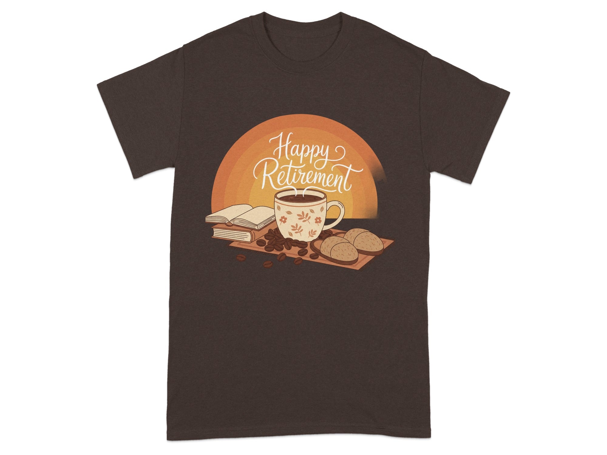 Happy Retirement Mug With Books And Snacks T-Shirt