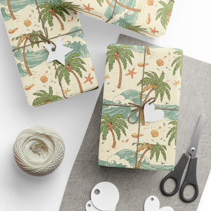 Tropical Beach Theme Wrapping Paper Customizable product type