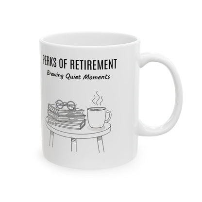 Perks of Retirement Brewing Quiet Moments Mug