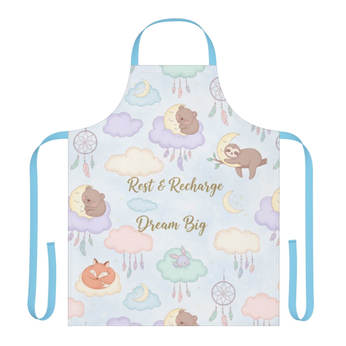 Rest & Recharge Dream Big Cute Animal Apron