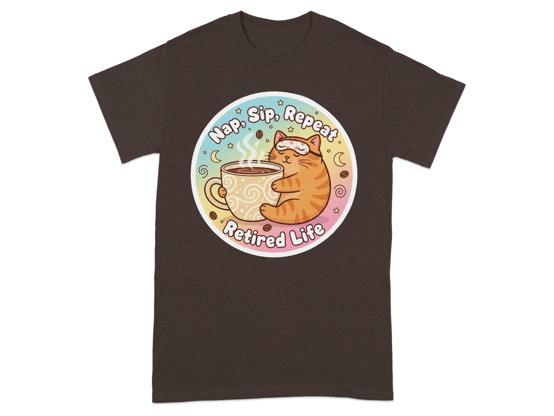Nap Sip Repeat Retired Life Cat Relaxation Shirt