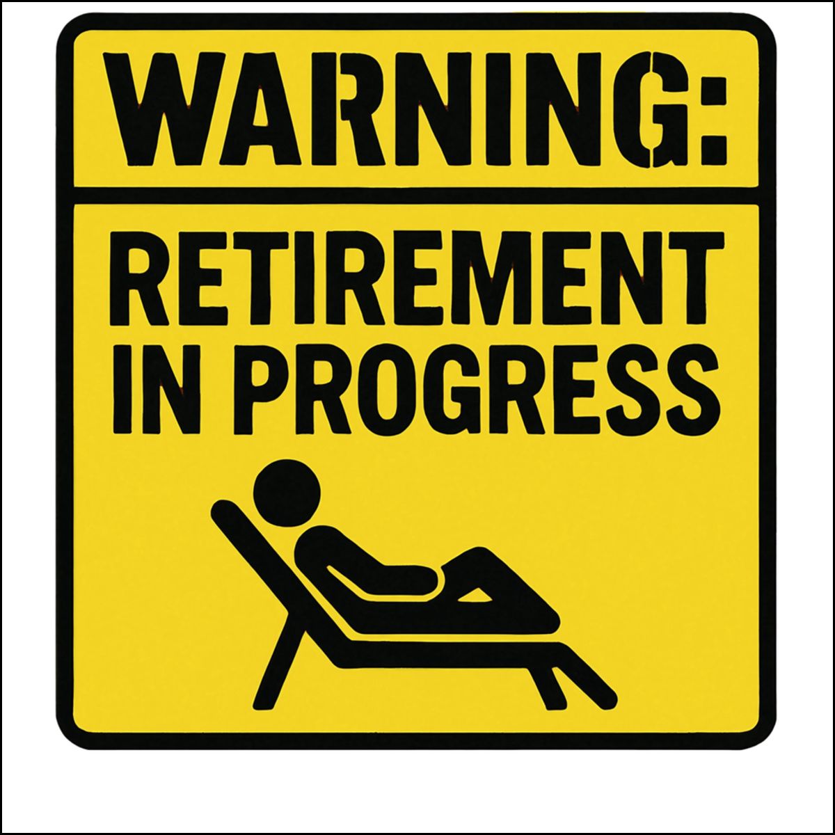 Retirement in Progress Ornaments | Warning Retirement - Retiree Gifts Retirement Party