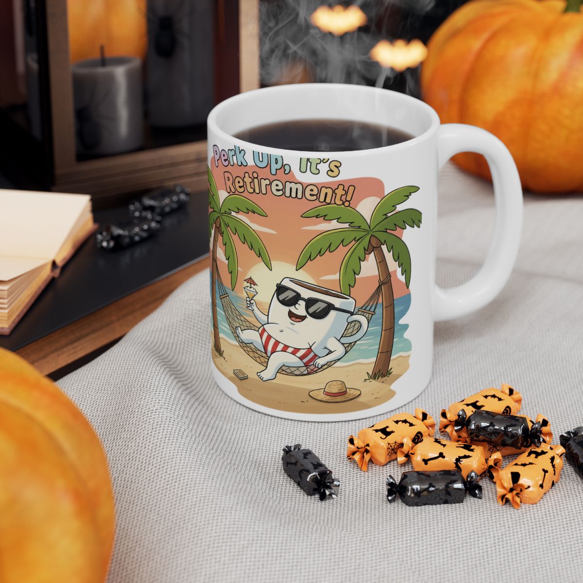 Perk Up It's Retirement Coffee Mug with Fun Design