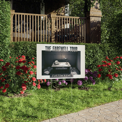 The Farewell Tour featuring Desk and Typewriter Vinyl Banner or Yard Sign - Retiree Gifts Retirement Party