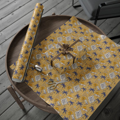 Elegant Yellow Geometric Design Wrapping Paper product