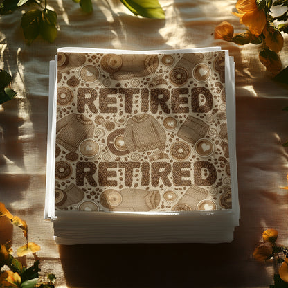 Retired Themed Decorative Paper Napkins for Parties