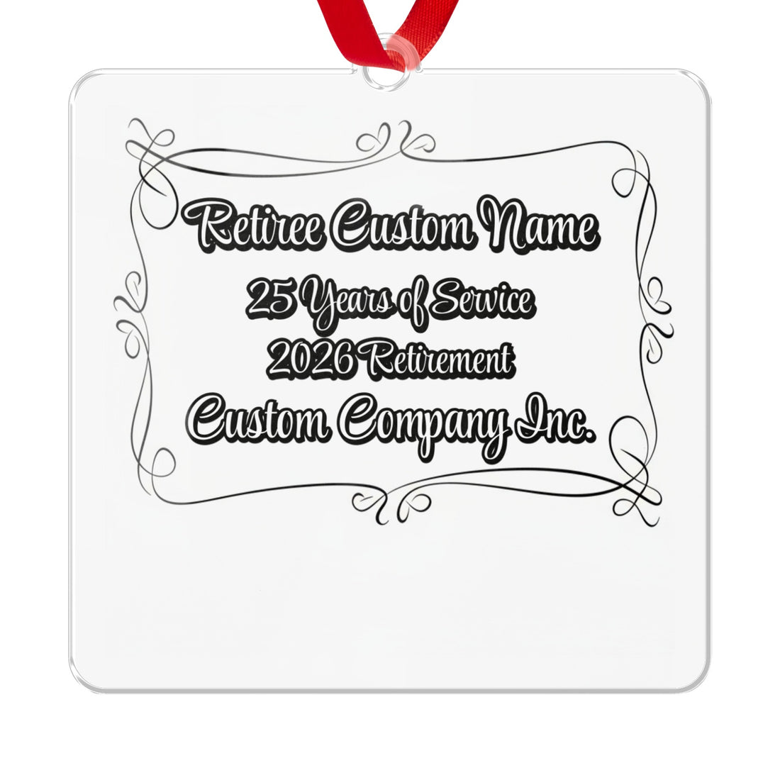 Custom Company Inc 25 Years of Service Retirement product