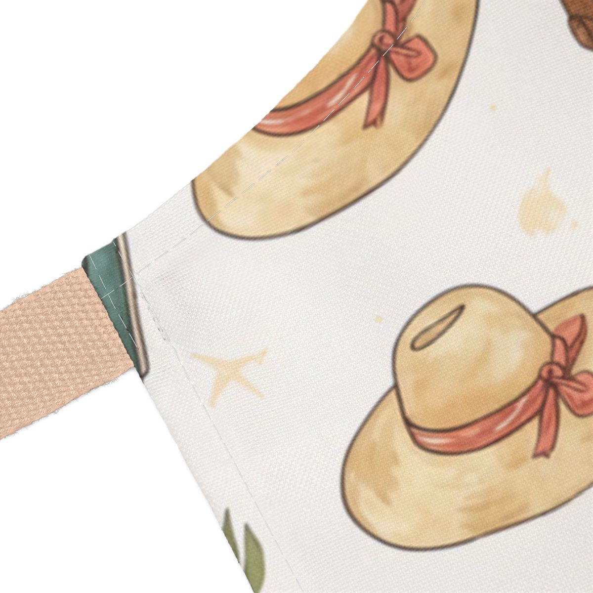 Illustrated Hats with Red Ribbons Design Accessory