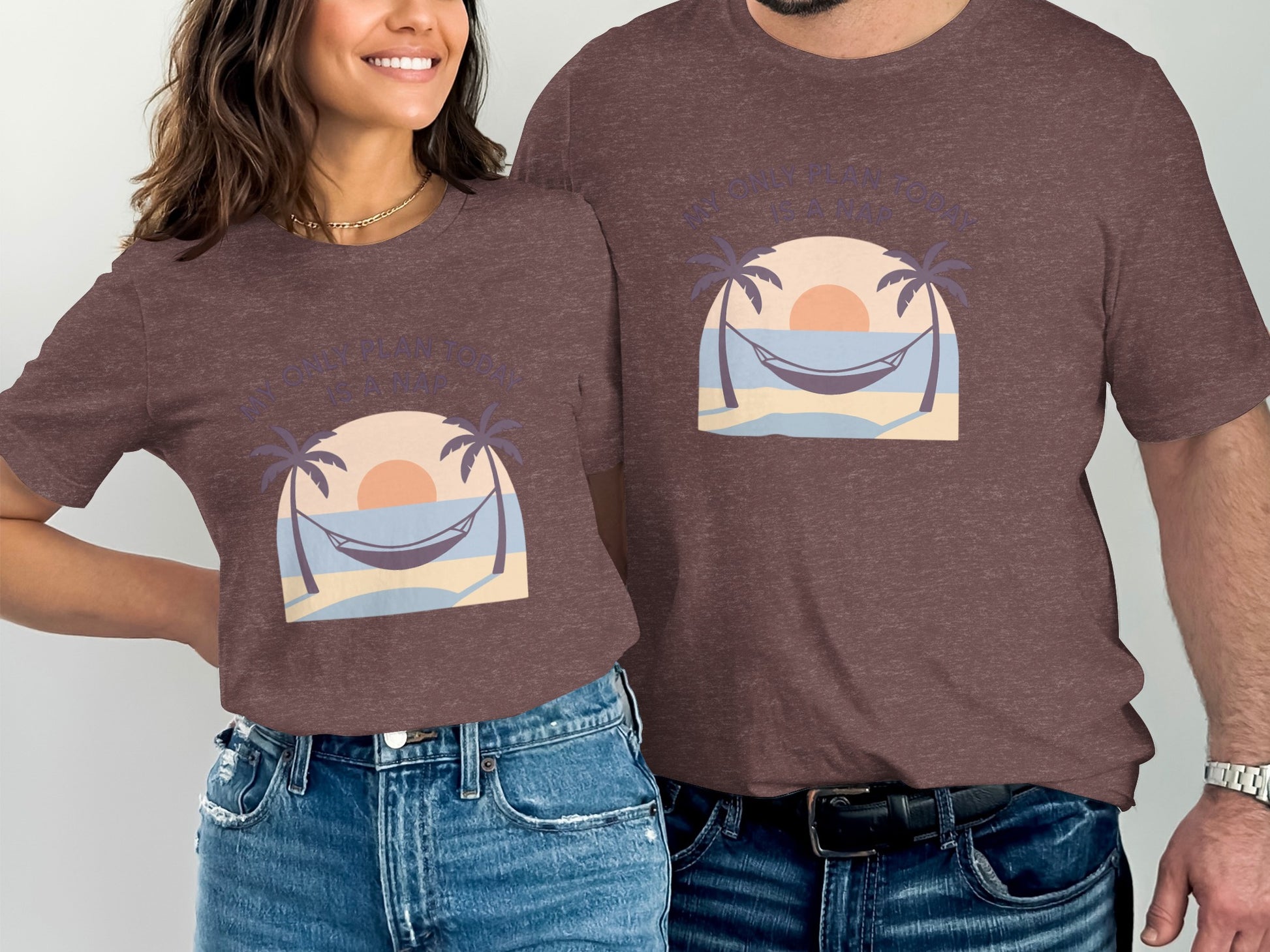 My Only Plan Today Is A Nap | Perfect Gift for Retirees | Dark Heaterh Color Bella T-Shirts - Retiree Gifts Retirement Party