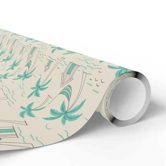 Tropical Palm Trees Retro Alphabet Pattern product