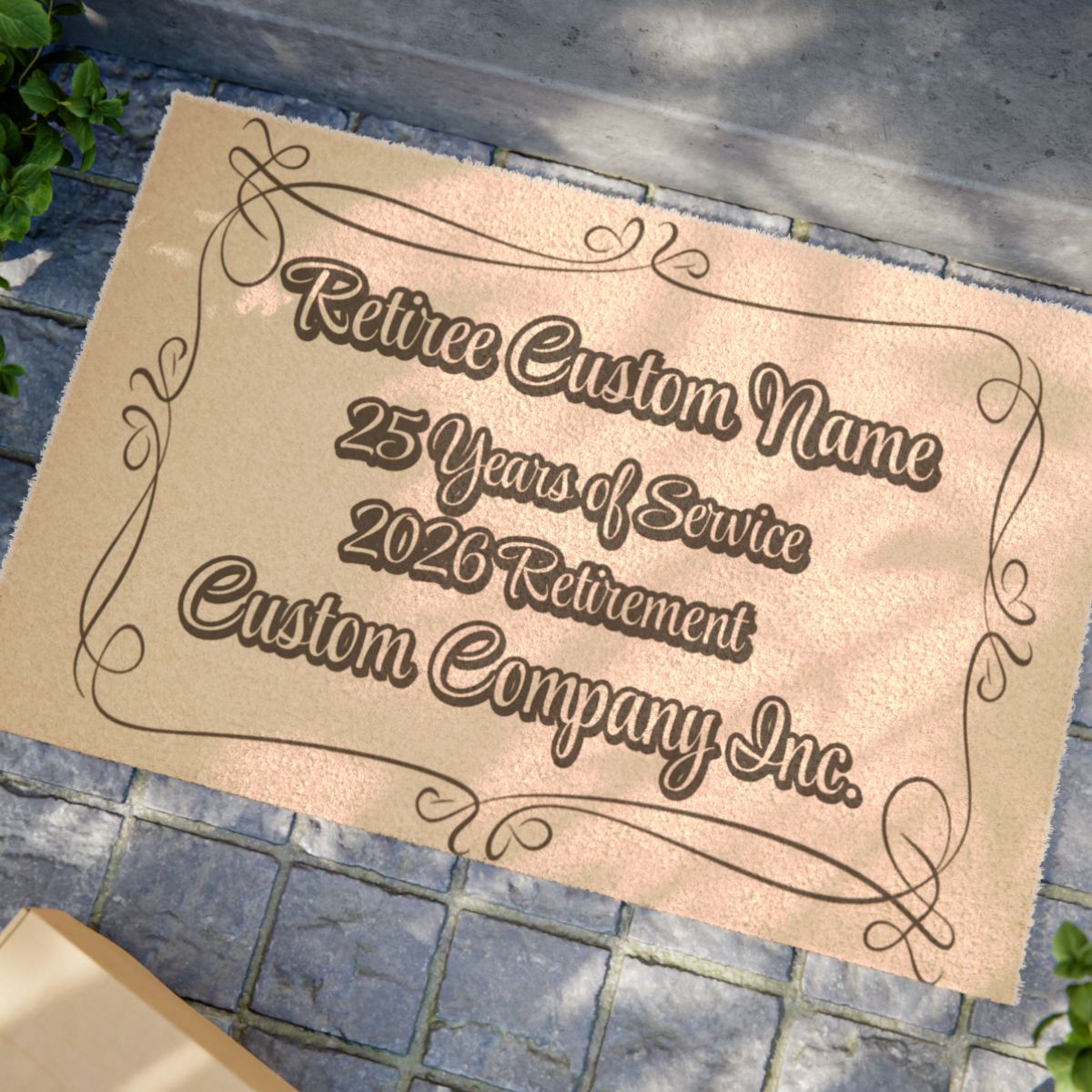 Retiree Custom Name 25 Years of Service 2026 Retirement Rug
