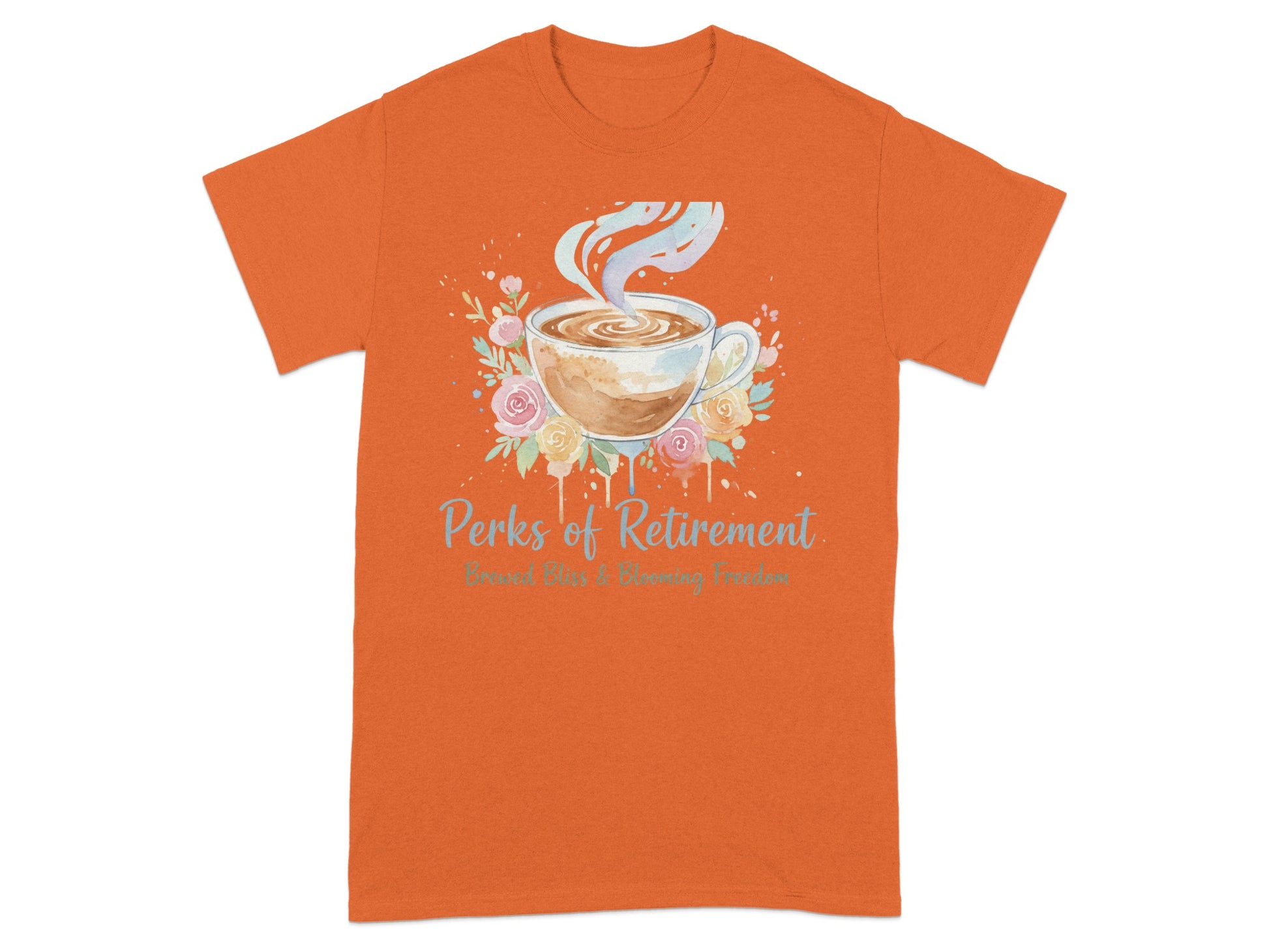 Enjoy the Perks of Retirement T-Shirt with Coffee Design