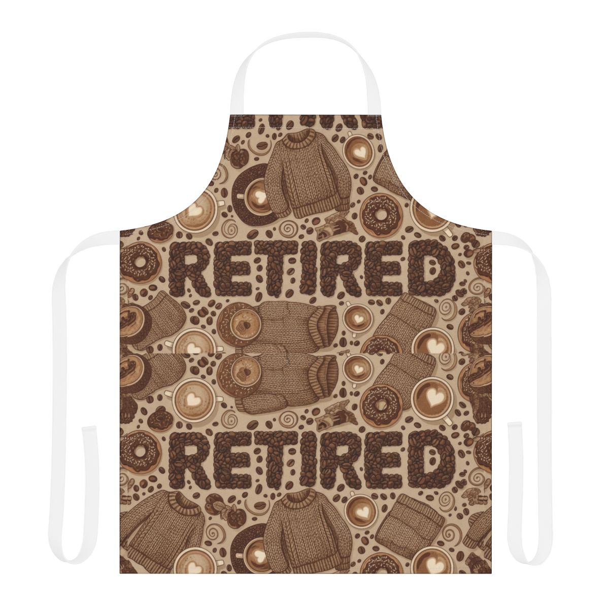 Retired Chocolate Brown Patterned Apron Product