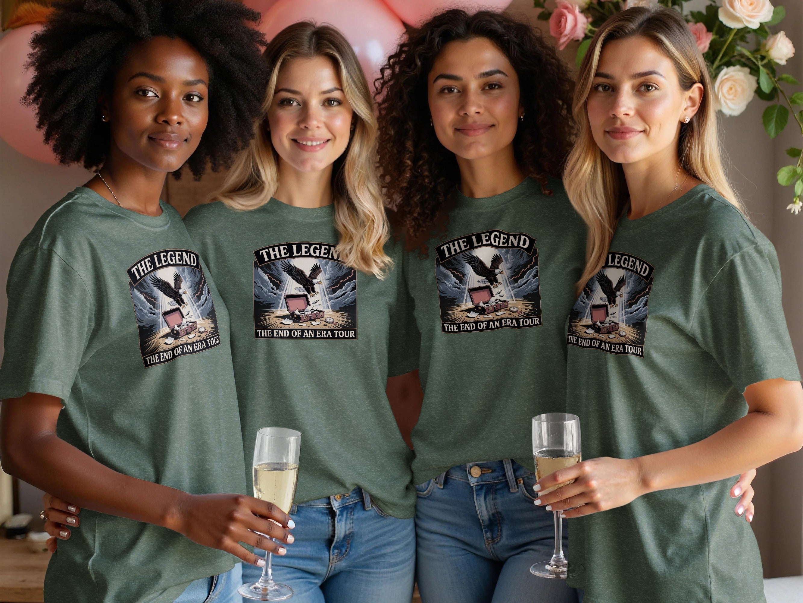 The Legend The End of An Era Tour | Dark Heaterh Color Bella T-Shirts - Retiree Gifts Retirement Party