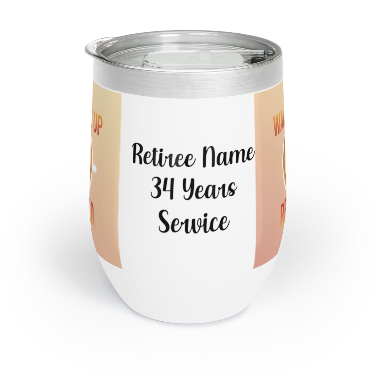 Elegant Retiree 34 Years Service Insulated Tumbler