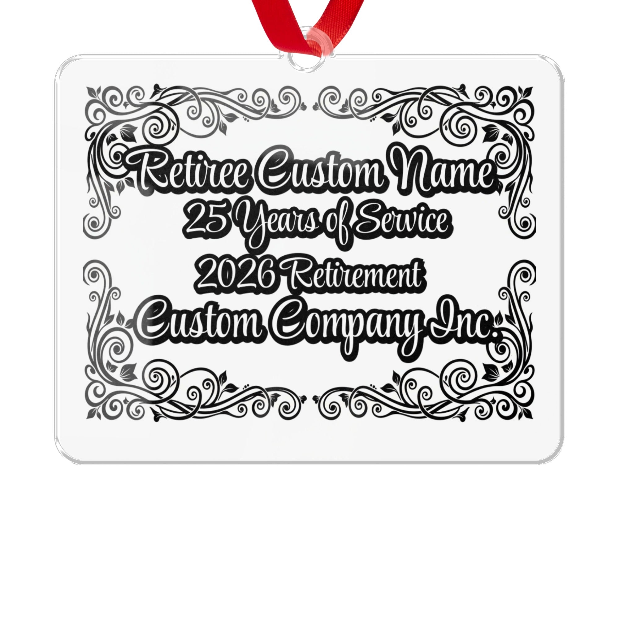 Retiree Custom Name 25 Years of Service 2026 Retirement plaque