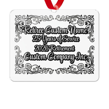 Retiree Custom Name 25 Years of Service 2026 Retirement plaque