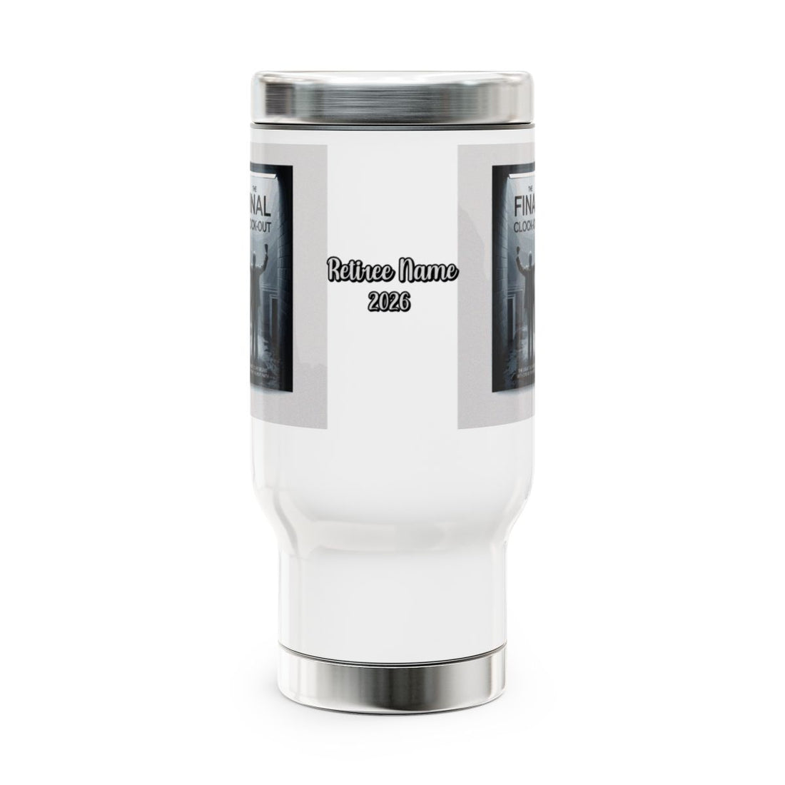 The Final Clock-Out | The Great Escape Begins 14oz Travel Mug - Retiree Gifts Retirement Party