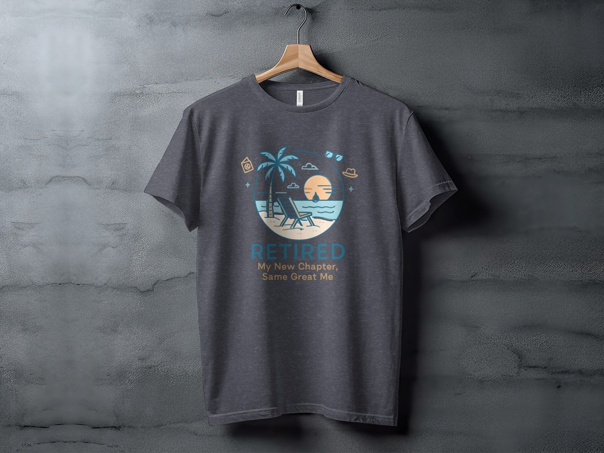 RETIRED My New Chapter Same Great Me | Dark Heather Color Bella T-Shirts - Retiree Gifts Retirement Party