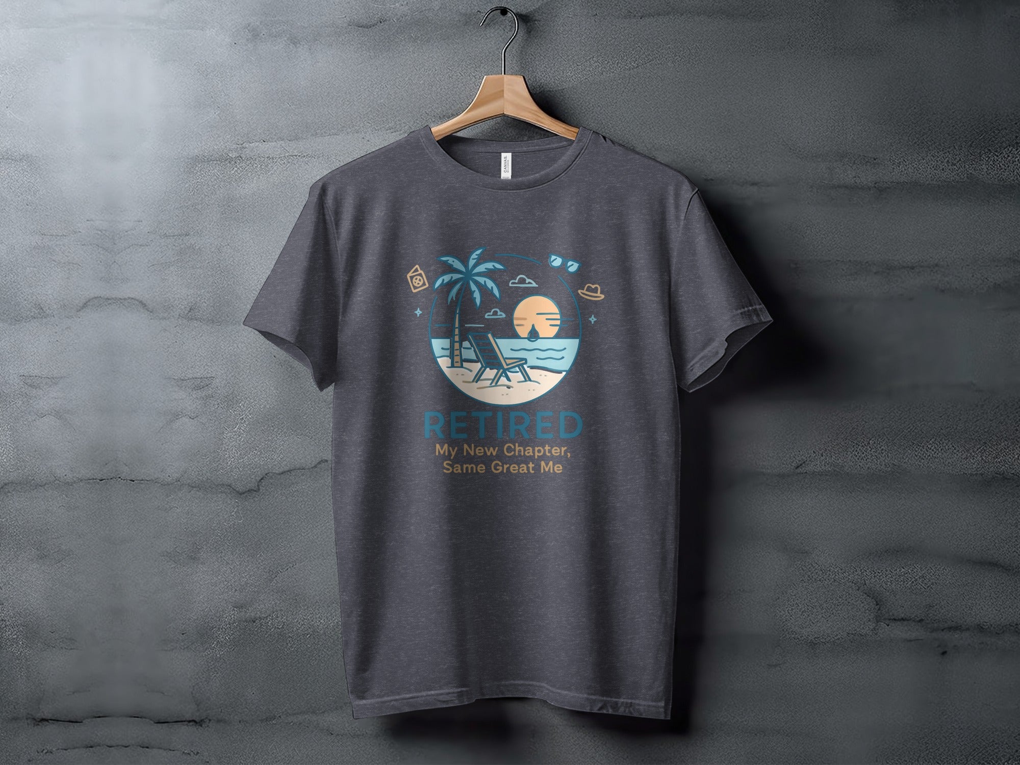 RETIRED My New Chapter Same Great Me | Dark Heather Color Bella T-Shirts - Retiree Gifts Retirement Party