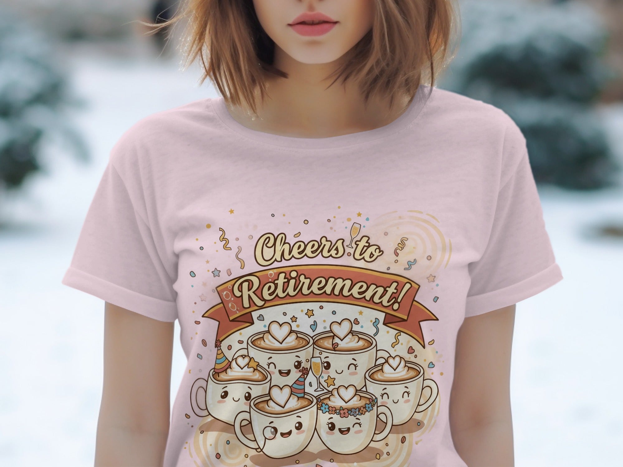 Cheers to Retirement with Cute Coffee Mugs Shirt