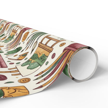 Festive Wrapping Paper with Artistic Design for Gifts