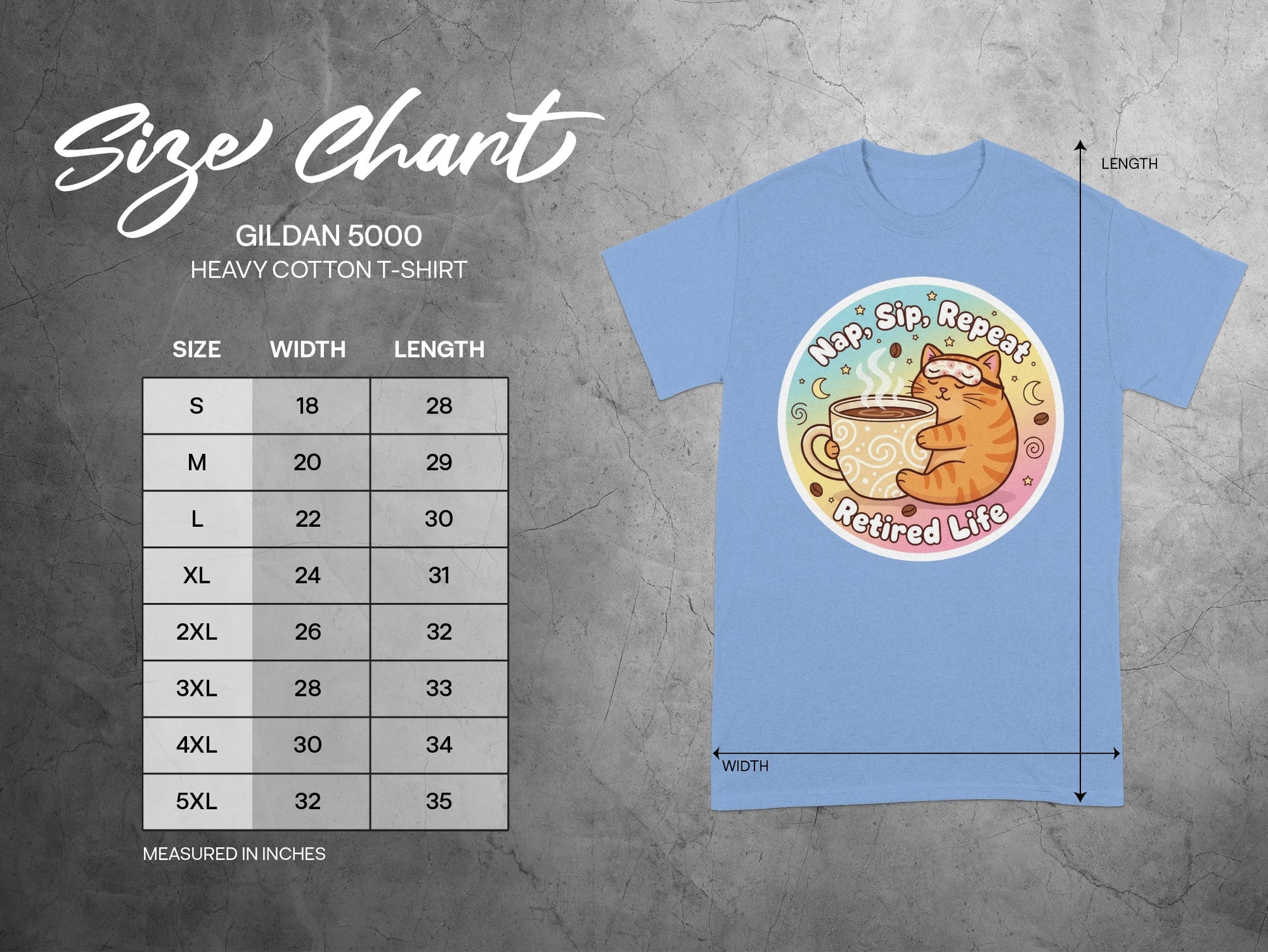 Nap Sip Repeat Retired Life Cat T-shirt