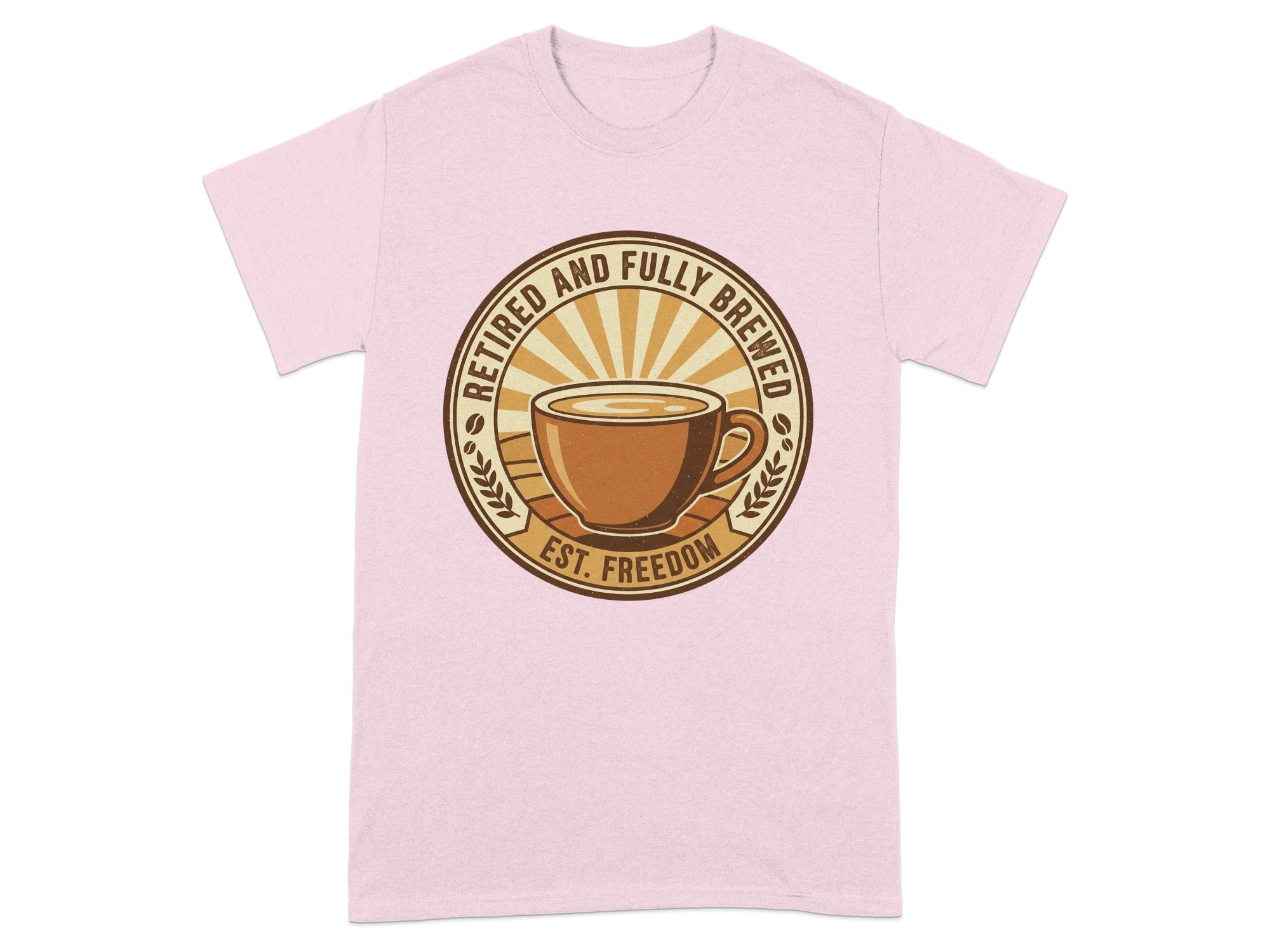 Retired and Fully Brewed Est Freedom Graphic Tee