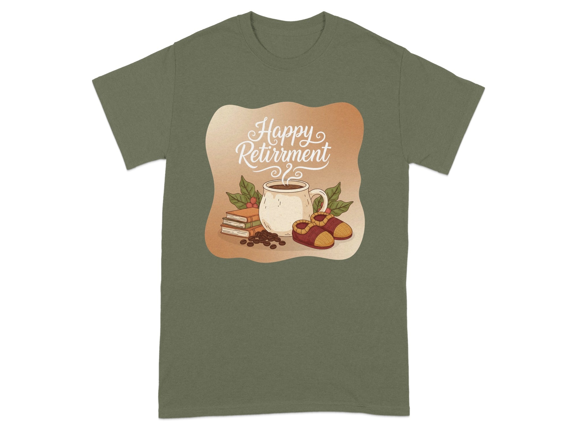 Happy Retirement Coffee Lovers Themed T-Shirt