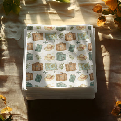Travel Adventure Illustrated Tissue Paper Crafting Set
