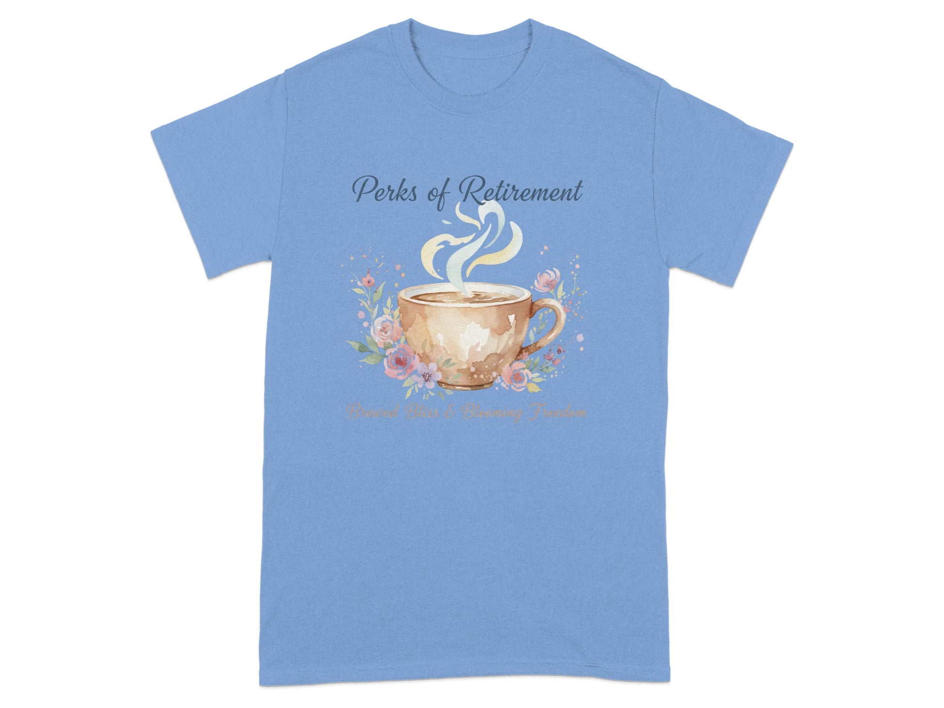 Perks of Retirement Coffee Theme T-Shirt