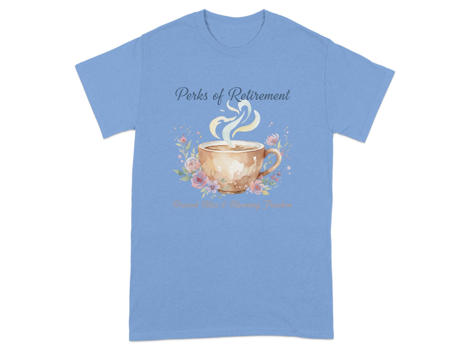 Perks of Retirement Coffee Theme T-Shirt