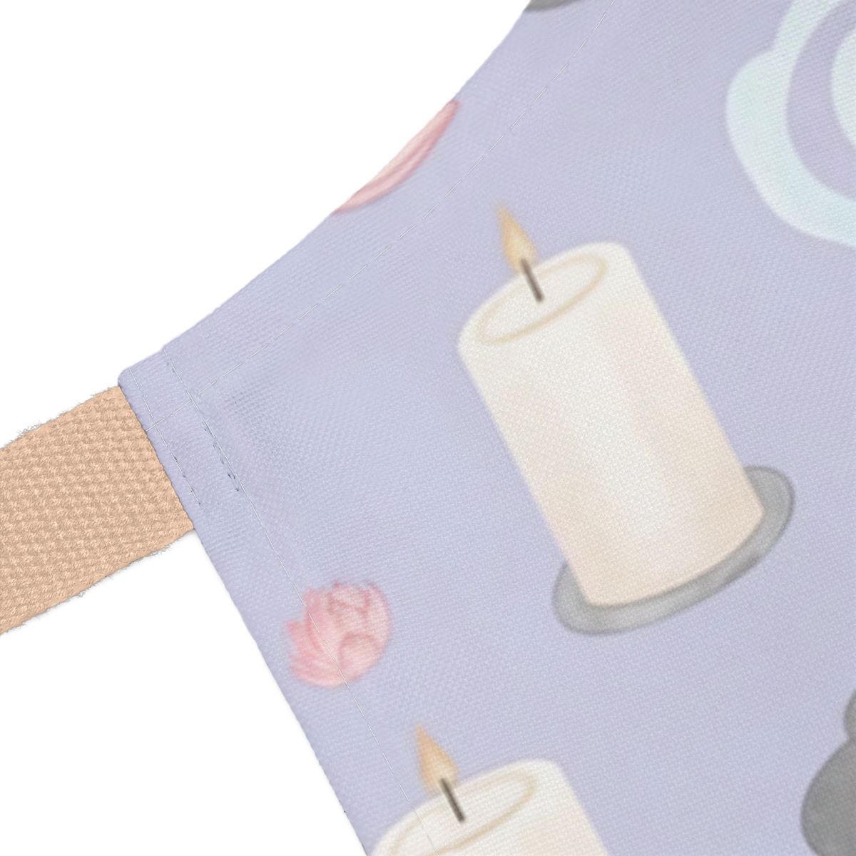Pastel Candle and Floral Pattern Soft Purple Accessory