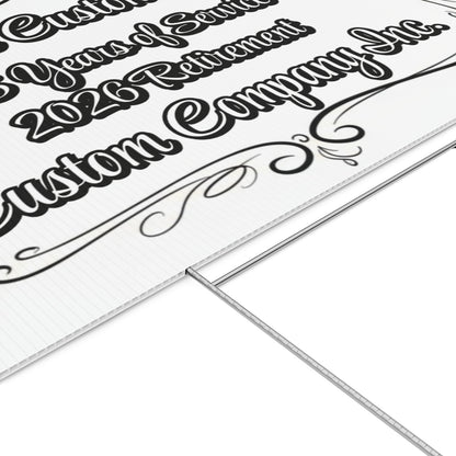 Custom Company Inc Retirement Yard Sign product