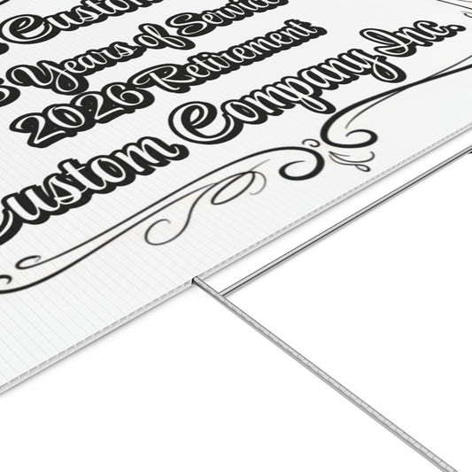 Custom Company Inc Retirement Yard Sign product