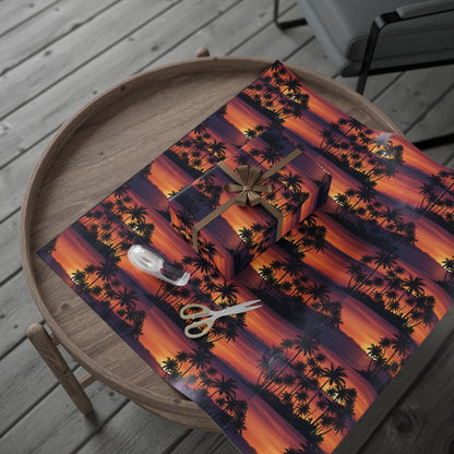 Sunset Palm Tree Gift Wrapping Paper product type