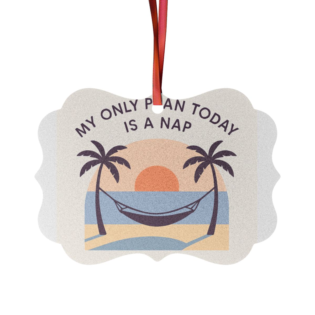 My Only Plan Today Is A Nap | Tropical Hammock Ornaments - Retiree Gifts Retirement Party