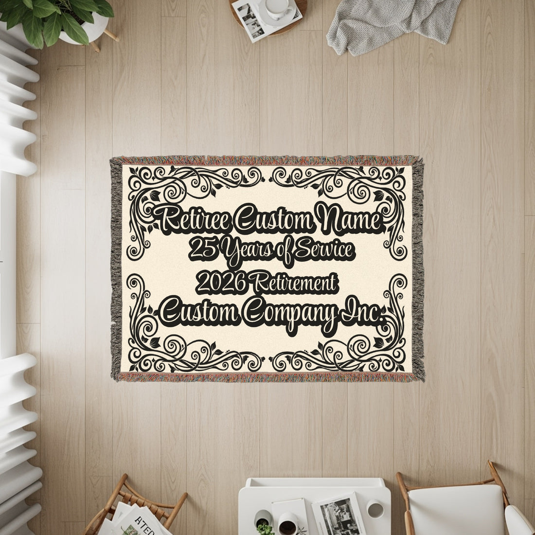 2026 Retirement 25 Years of Service Custom Rug product type