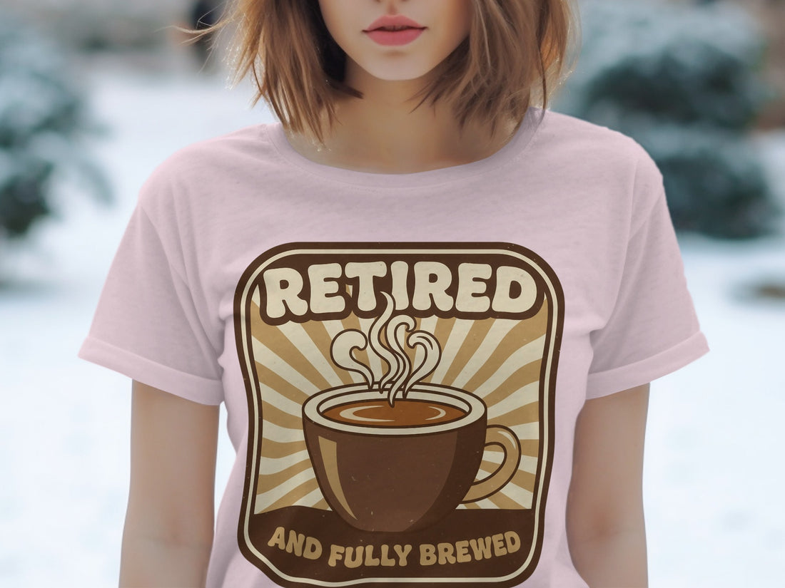 Retired and Fully Brewed Graphic T-Shirt Product
