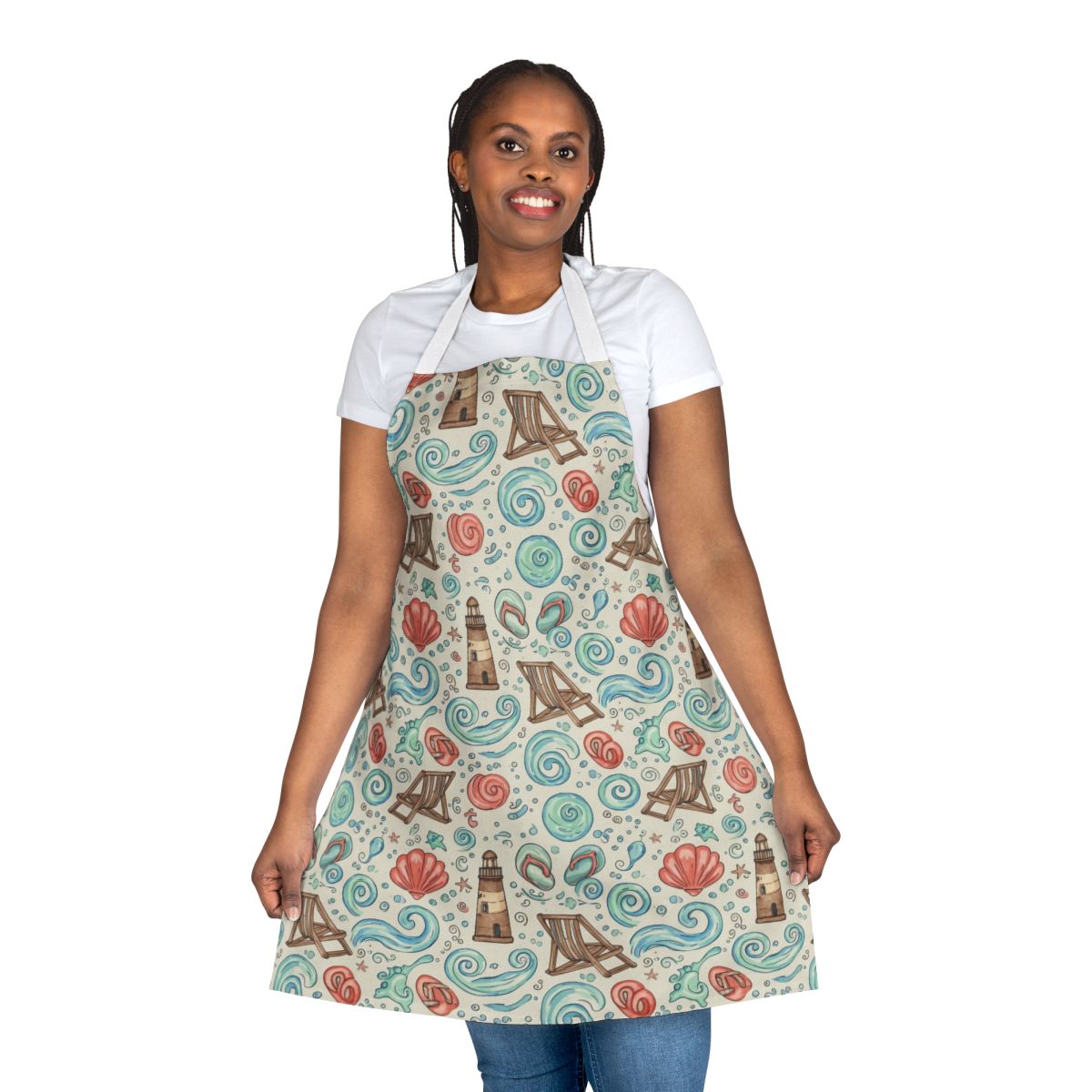 Eiffel Tower and Ocean Patterned Apron Product