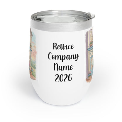Custom Personalized 2026 Retiree Company Name Tumbler