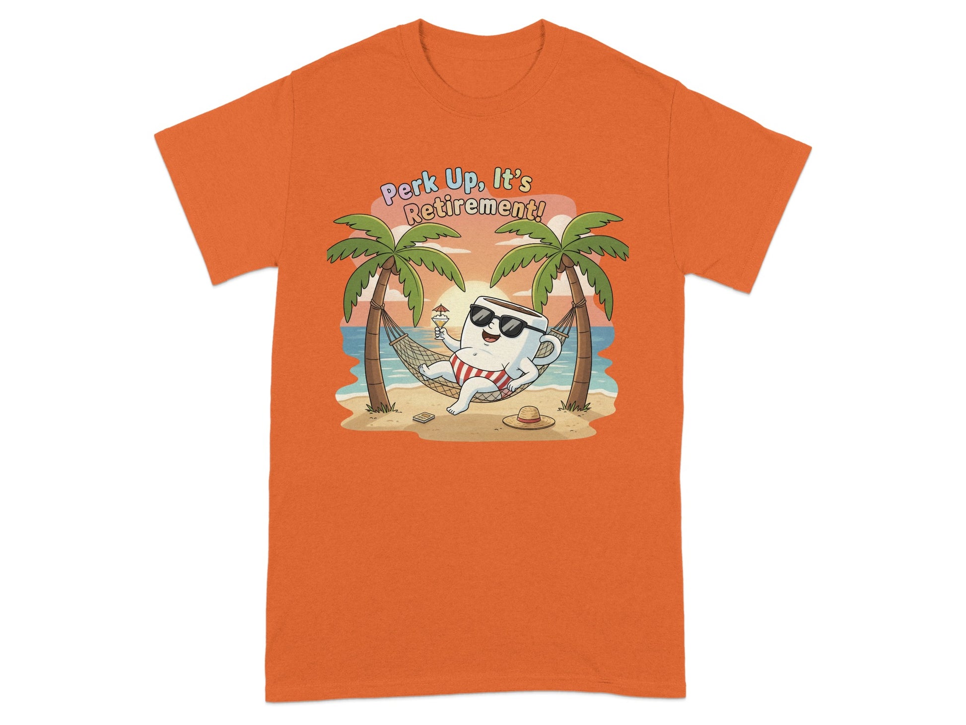 Perk Up It's Retirement T-shirt with Beach Theme