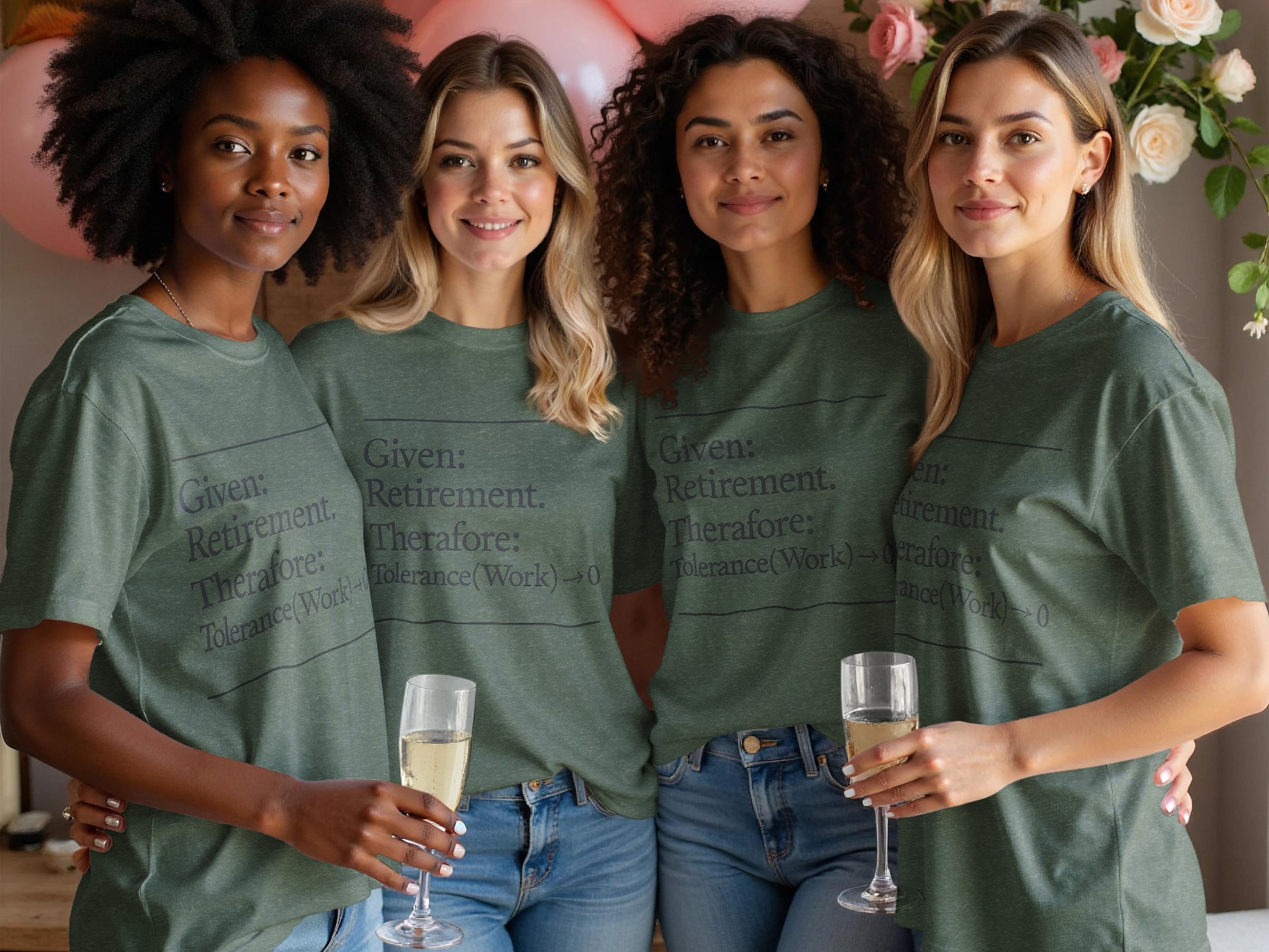 Given Retirement Therefore Tolerance Work Zero | Dark Heaterh Color Bella T-Shirts - Retiree Gifts Retirement Party