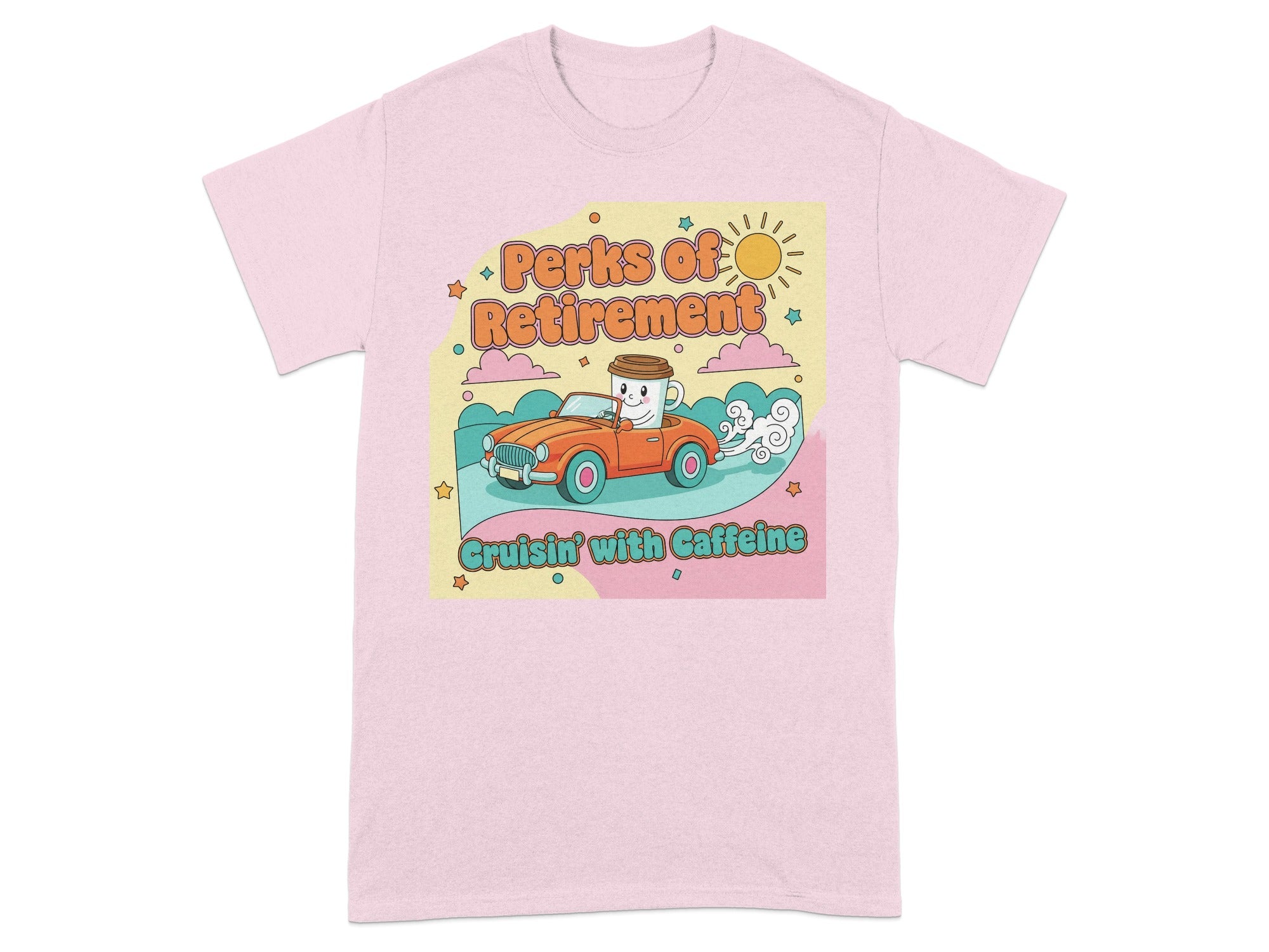 Perks of Retirement Cruisin with Caffeine T-shirt