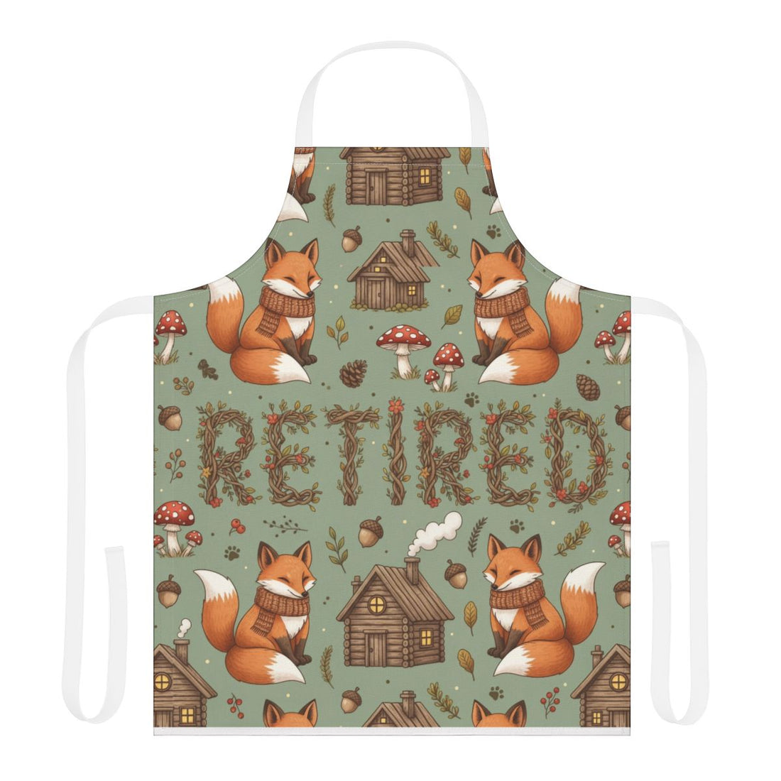 Retired Fox Pattern Apron For Fun Cooking Experiences