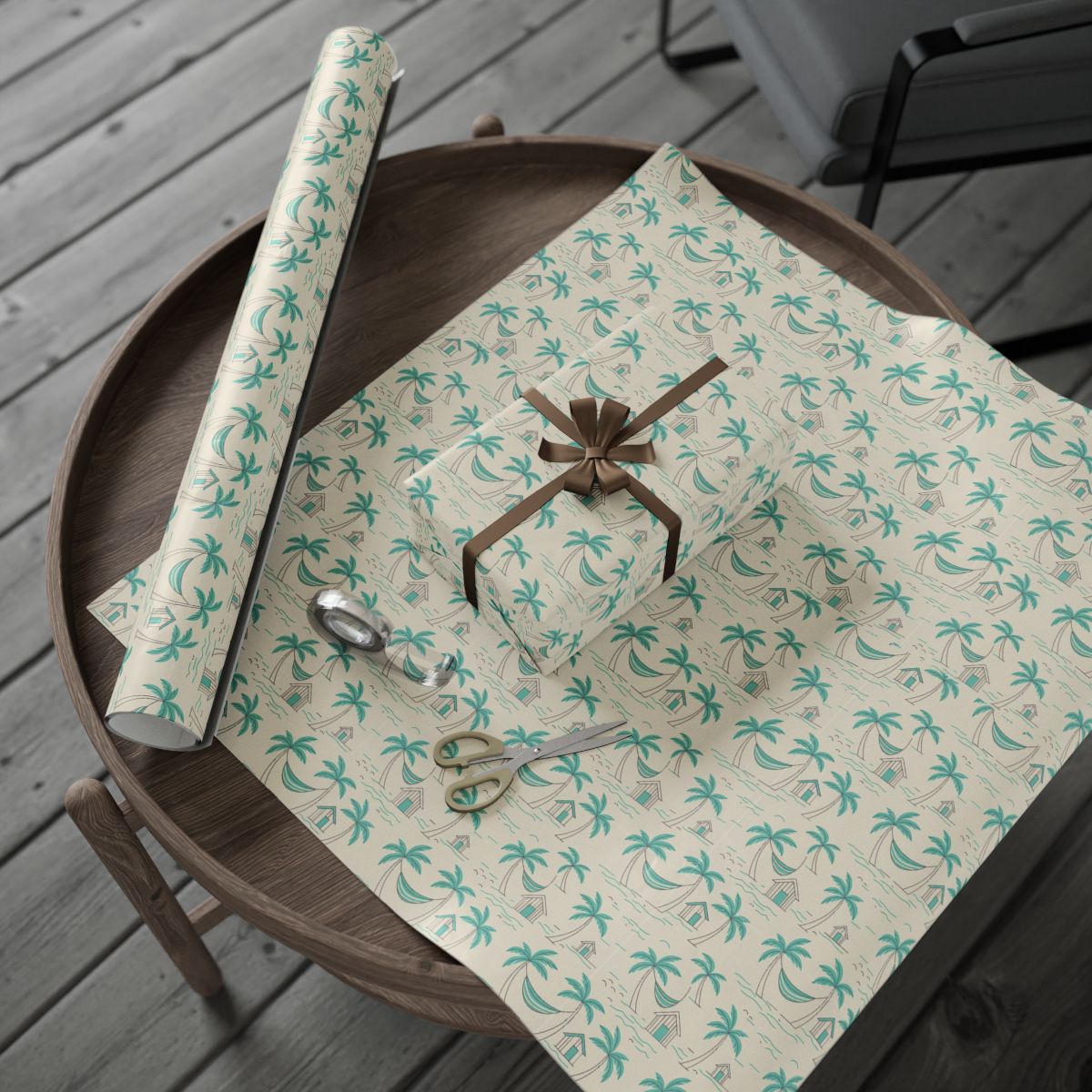 Elegant Palm Tree Patterned Wrapping Paper product