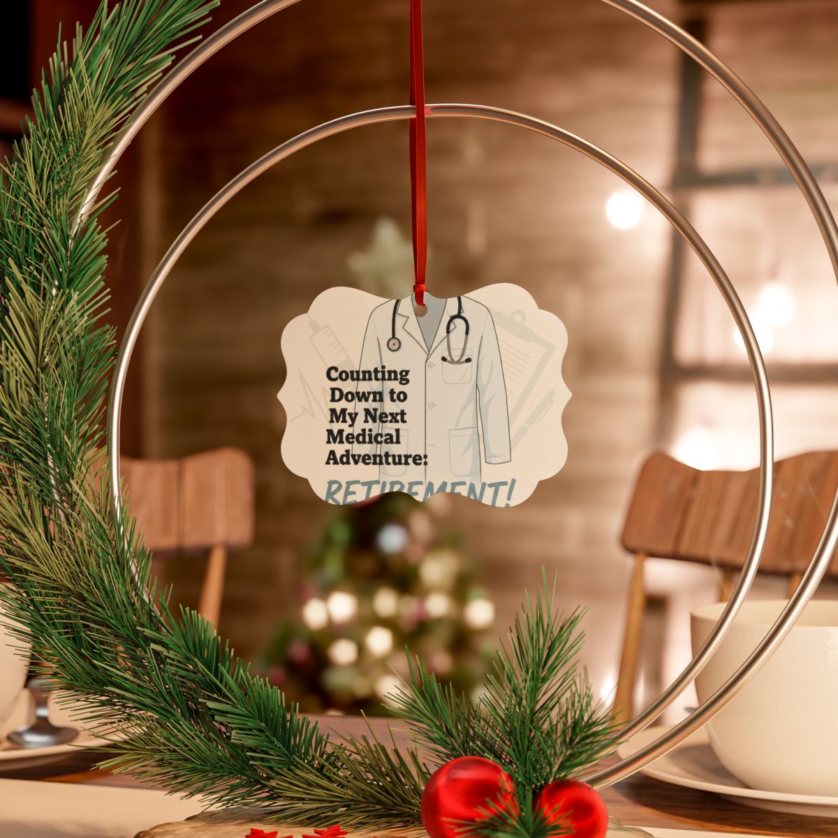 Counting Down Next Medical Adventure Retirement! | Custom Cur Ornaments - Retiree Gifts Retirement Party
